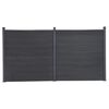 vidaXL Komplet ograjnih panelov siv 353x186 WPC