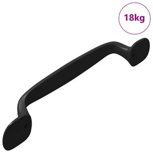 vidaXL Ročaj za pohi&scaron;tvo 250 kos Črna 130 x 19,4 x 22,3 mm Aluminij
