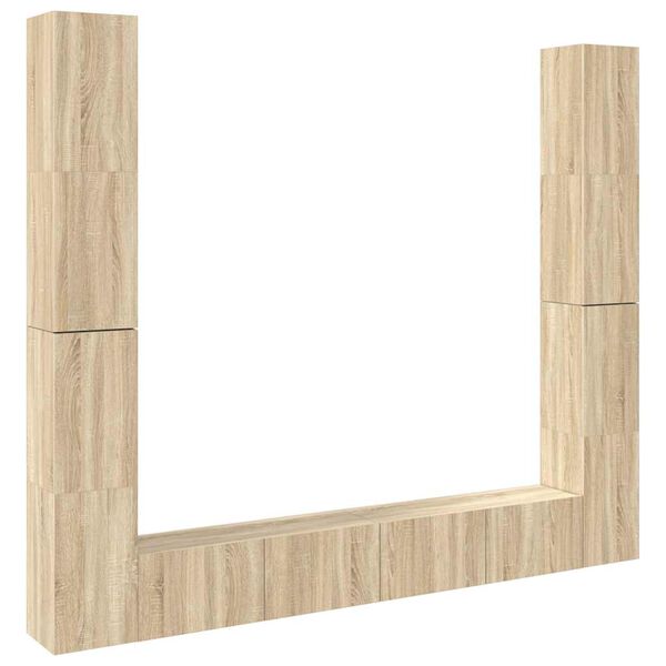 vidaXL Komplet TV omaric 6-delni sonoma hrast iverna plošča