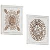 vidaXL Umetni&scaron;ka okrasitev 2 kos 40 x 40 x 1,5 cm Konstruirano leseno
