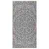 vidaXL Zunanja preproga plo&scaron;čato tkanje 80x150 cm modri vzorec