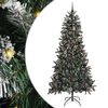 vidaXL Umestno božično drevo Zelena 240 cm PVC, plastika in jeklo