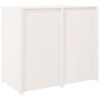 vidaXL Zunanja kuhinjska omarica bela 106x55x92 cm trdna borovina