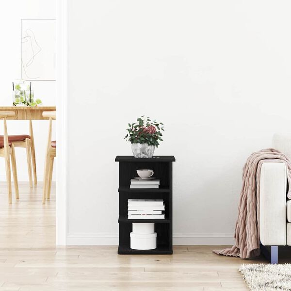 vidaXL Stranska omara Črna Orehovina 35 x 35 x 55 cm Konstruiran les