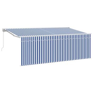 vidaXL Vlečna tenda Modra 350 x 200 cm blago