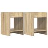 vidaXL Stojalo za rastline s polico 2 pcs Sonoma hrast 30 x 30 x 40 cm