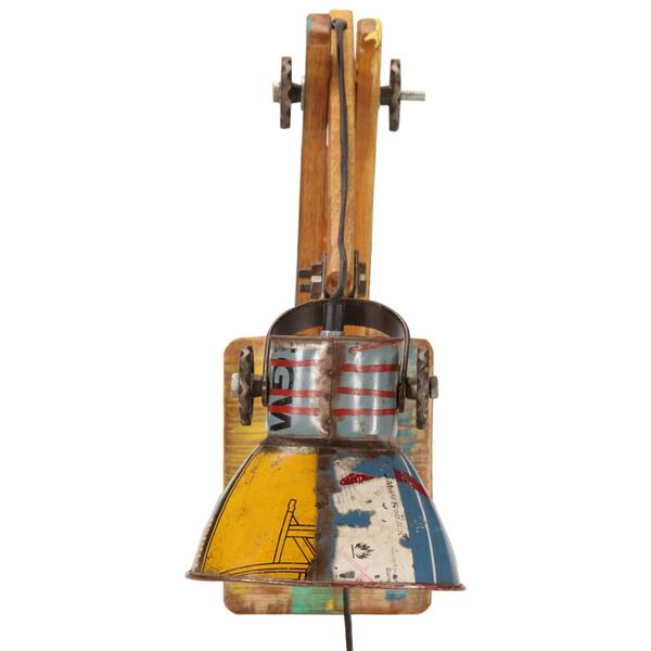 vidaXL Stenska industrijska svetilka večbarvna okrogla E27