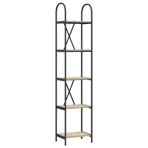 vidaXL Knjižna polica 5 nivojev 40 x 30 x 183 cm Inženirski les