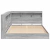 vidaXL Polica postelja Siva sonoma 150 x 200 cm Konstruiran les