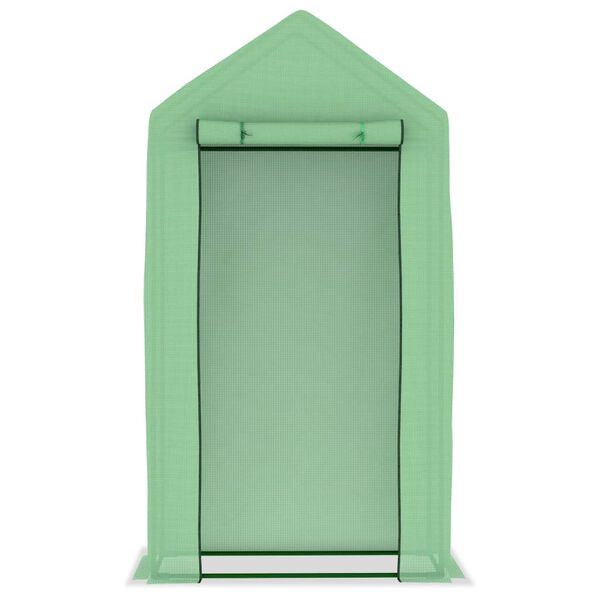 vidaXL Rastlinjak z jeklenim okvirjem 0,5 m² 1x0,5x1,9 m