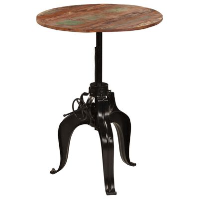 vidaXL Barska miza iz trdnega predelanega lesa 75x(76-110) cm