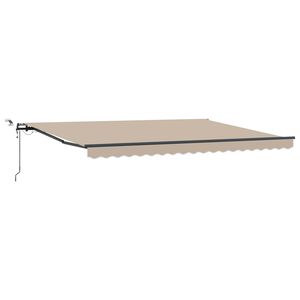 vidaXL Vlečna tenda Bež 450 &times; 350 cm Poliester