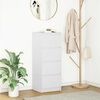 vidaXL Komoda bela 37,5x35x99 cm inženirski les