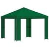 vidaXL Paviljon 3 x 3 m Zelena Poliester in jeklo 190 gsm