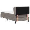 vidaXL Postelja z vzmetnico z vzmetnico Taupe 80 x 200 cm blago