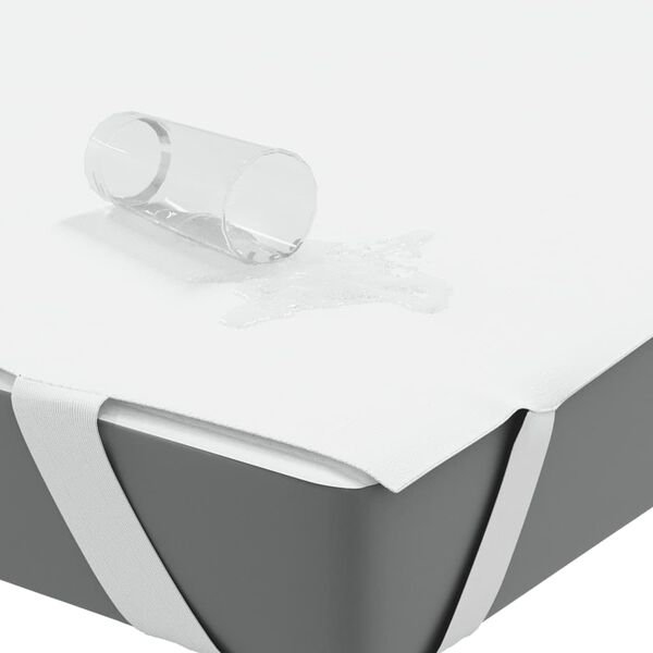 vidaXL Zaščita za žimnico bela 120x220 cm vodoodporne