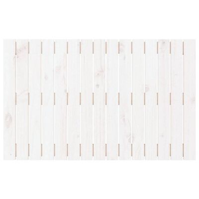 vidaXL Stensko posteljno vzglavje belo 95,5x3x60 cm trdna borovina