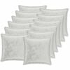 vidaXL Dekorativna blazina 12 kos HOUTEN Svetlo siva 40 x 40 cm Flanel