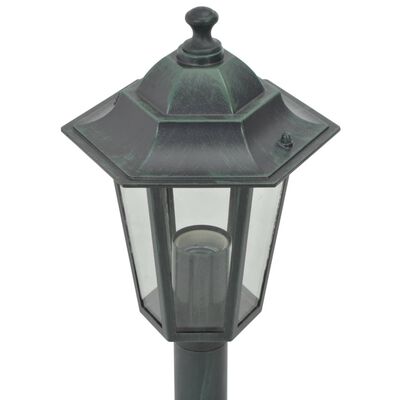 vidaXL Vrtne ulične svetilke 6 kosov E27 110 cm aluminij temno zelene