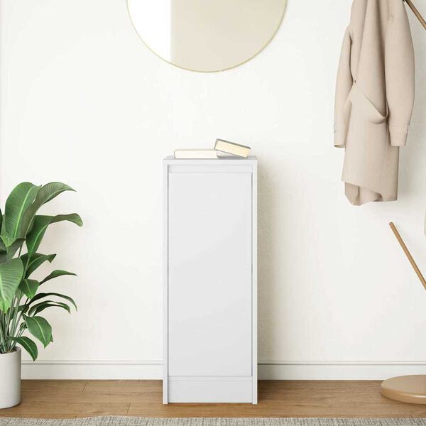 vidaXL Komoda bela 29,5x34x76 cm inženirski les