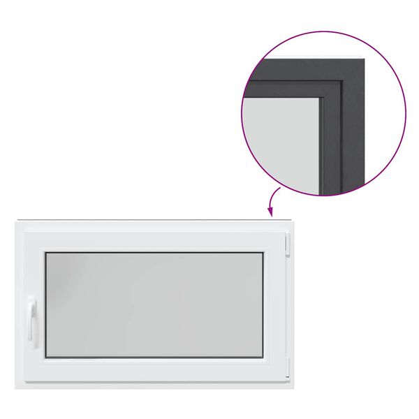 vidaXL Kletno okno "RISOR" 100x50 cm vrtljivo-nagibno DIN desno antracitno