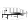 vidaXL Izvlečni posteljni okvir črn iz kovine 90x200 cm