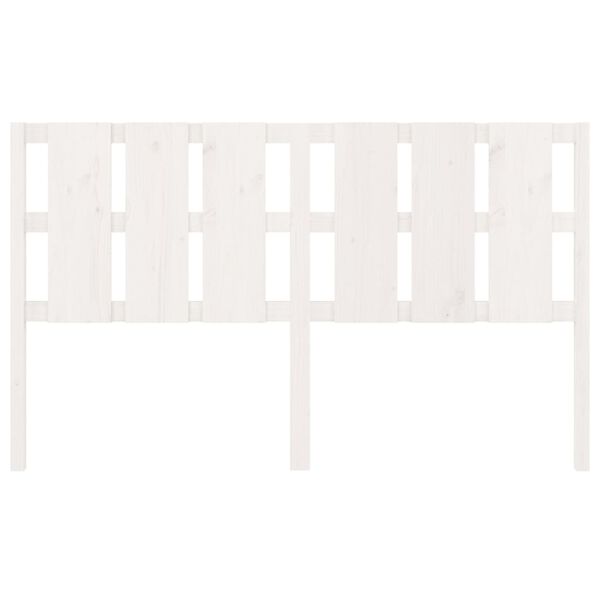 vidaXL Posteljno vzglavje belo 165,5x4x100 cm trdna borovina