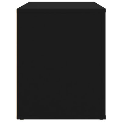 vidaXL Nočna omarica črna 60x36x45 cm inženirski les