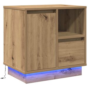 vidaXL Nočna omarica Umetni hrast 50 x 34,5 x 50 cm. Inženirski les