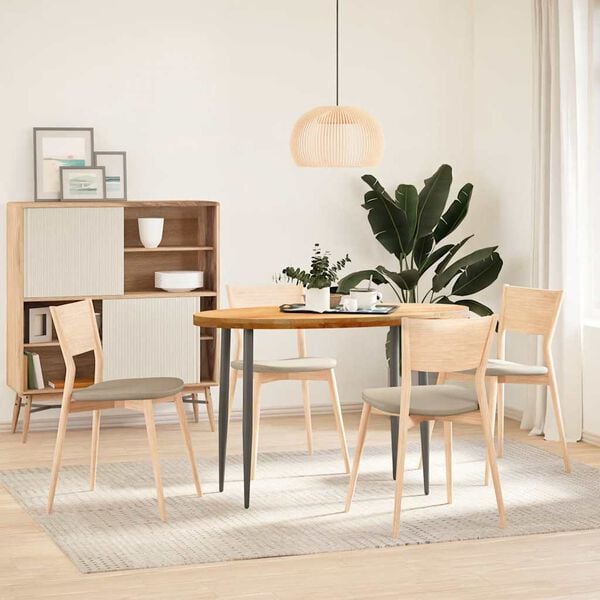 vidaXL Mizna plo&scaron;ča svetlo rjava 120x60x4 cm trdna hrastovina ovalna