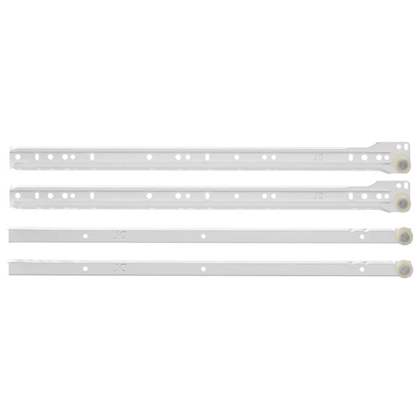 vidaXL Drsni mehanizem za predal 2 pcs Bela 450 mm Jeklo