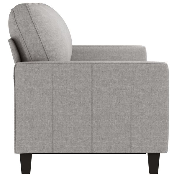 vidaXL Kavč trosed svetlo siv 180 cm blago