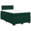 vidaXL Box spring postelja z vzmetnico temno zelen 120x190 cm žamet