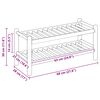 vidaXL Polica za čevlje s polico Naravna 68 x 28 x 30 cm Bambus