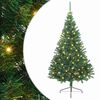vidaXL Umjetna preddekorirana božićna jelka Zelena 240 cm PVC
