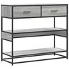 vidaXL Konzolna mizica siva sonoma 90x35x80 cm inženirski les