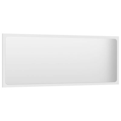 vidaXL Kopalniško ogledalo belo 100x1,5x37 cm iverna pl.