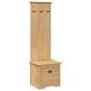 vidaXL Omara za hodnik BODO Medeno rjava 50 x 40 x 156,7 cm