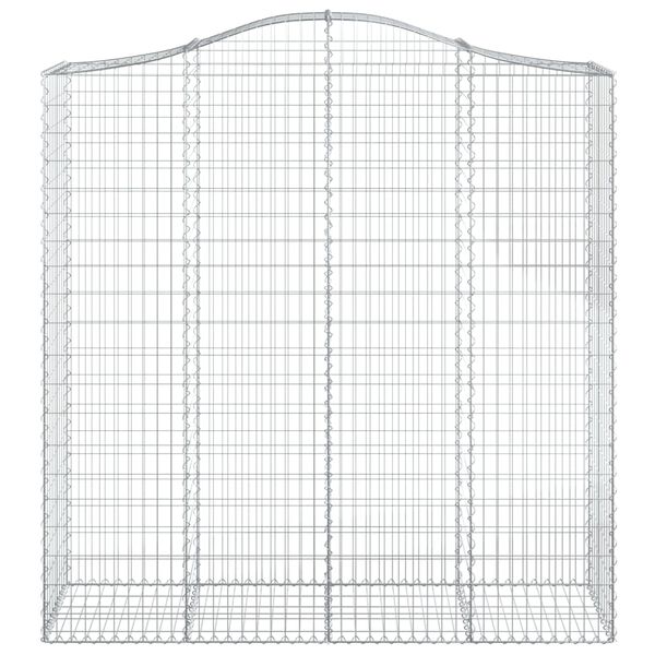 vidaXL Obokane gabion košare 4 kosi 200x50x200/220 cm pocinkano železo