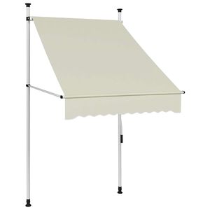 vidaXL Ročno zložljiva tenda 100 cm krem