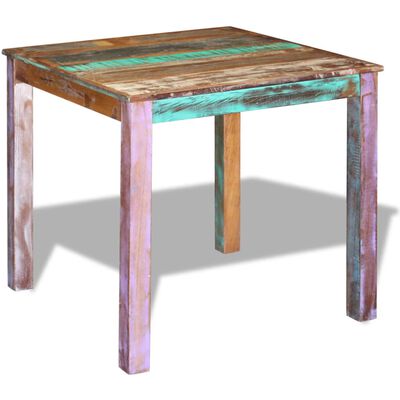 vidaXL Jedilna miza iz trdnega predelanega lesa 80x82x76 cm
