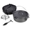vidaXL Litoželezni lonec Dutch Oven 11,3 L z dodatki