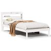 vidaXL Posteljni okvir brez vzmetnice bel 75x190 cm trdna borovina