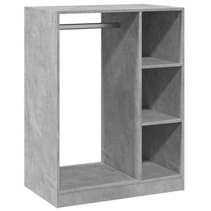 vidaXL Garderobna omara betonsko siva 77x48x102 cm inženirski les