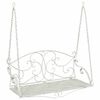 vidaXL Gugalna klop Jeklo 110 x 52,5 x 47 cm Antik bela