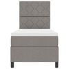 vidaXL Postelja z vzmetnico z vzmetnico Taupe 80 x 200 cm blago