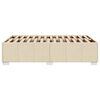 vidaXL Posteljni okvir brez vzmetnice krem 120x200 cm blago