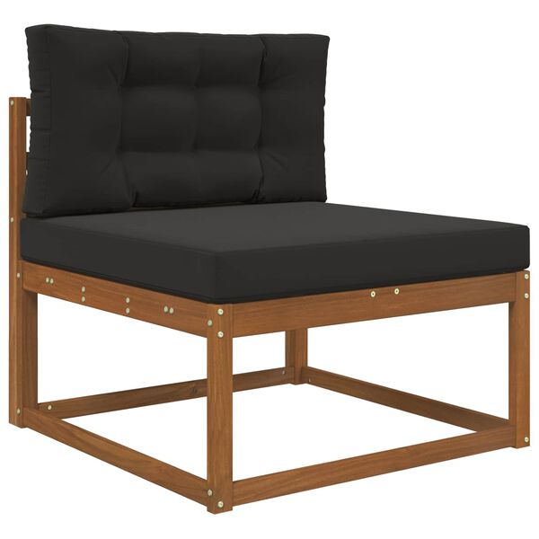 vidaXL Zunanja blazina za kavč 2 pcs Črna Poliester