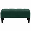 vidaXL Kavč dvosed z leži&scaron;čem in stolčkom za noge temno zelen žamet