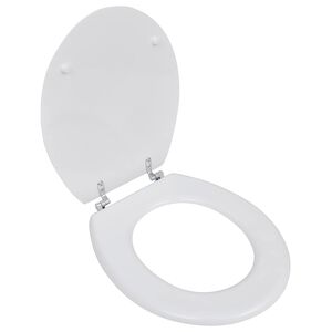 vidaXL Deska za WC &scaron;koljko MDF pokrov preprost dizajn bela
